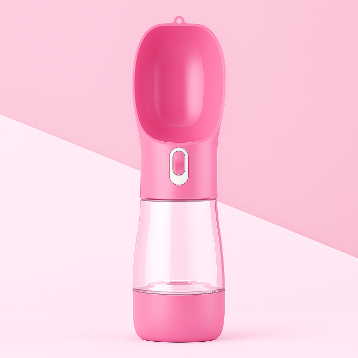 Portable Dog Water Bottle with Snack Compartment