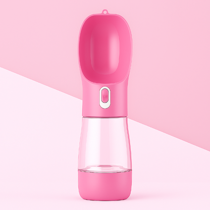 Portable Dog Water Bottle with Snack Compartment