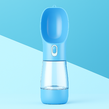 Portable Dog Water Bottle with Snack Compartment