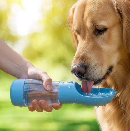 Portable Dog Water Bottle with Snack Compartment