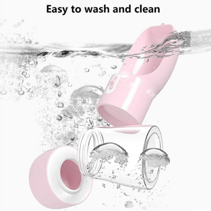 Portable Dog Water Bottle with Snack Compartment