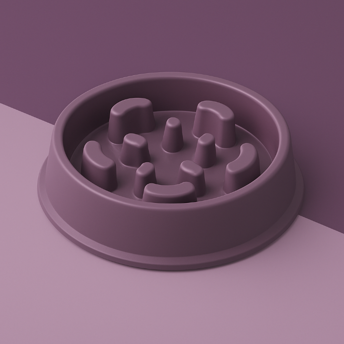 Slow Feed Dog Puzzle Bowl